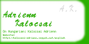 adrienn kalocsai business card